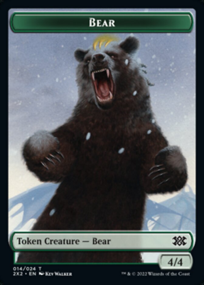 Bear // Vampire Double-sided Token [Double Masters 2022 Tokens] | Gauntlet Hobbies - Angola
