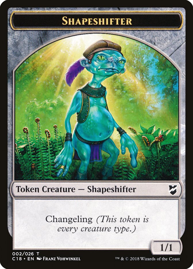 Zombie // Shapeshifter Double-sided Token [Commander 2018 Tokens] | Gauntlet Hobbies - Angola