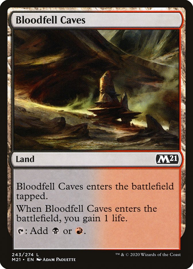Bloodfell Caves [Core Set 2021] | Gauntlet Hobbies - Angola