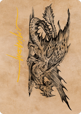 Ancient Brass Dragon Art Card (49) (Gold-Stamped Signature) [Commander Legends: Battle for Baldur's Gate Art Series] | Gauntlet Hobbies - Angola