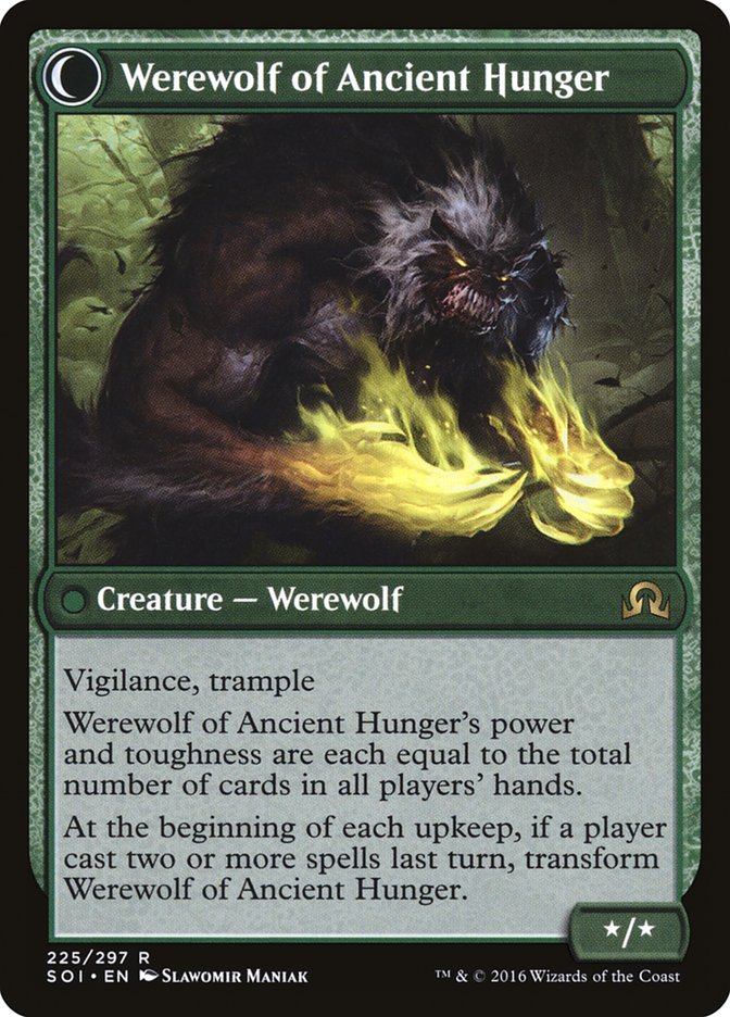 Sage of Ancient Lore // Werewolf of Ancient Hunger [Shadows over Innistrad] | Gauntlet Hobbies - Angola