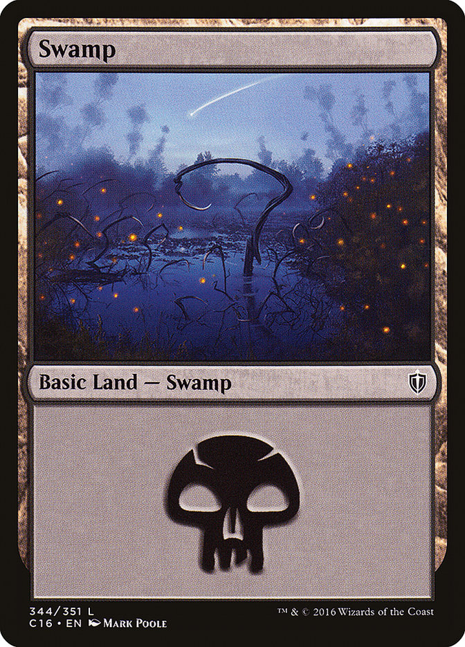 Swamp (344) [Commander 2016] | Gauntlet Hobbies - Angola