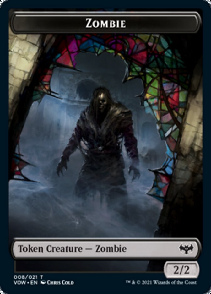 Zombie (008) // Dragon Illusion Double-sided Token [Innistrad: Crimson Vow Tokens] | Gauntlet Hobbies - Angola