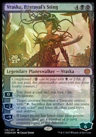 Vraska, Betrayal's Sting [Phyrexia: All Will Be One Prerelease Promos] | Gauntlet Hobbies - Angola