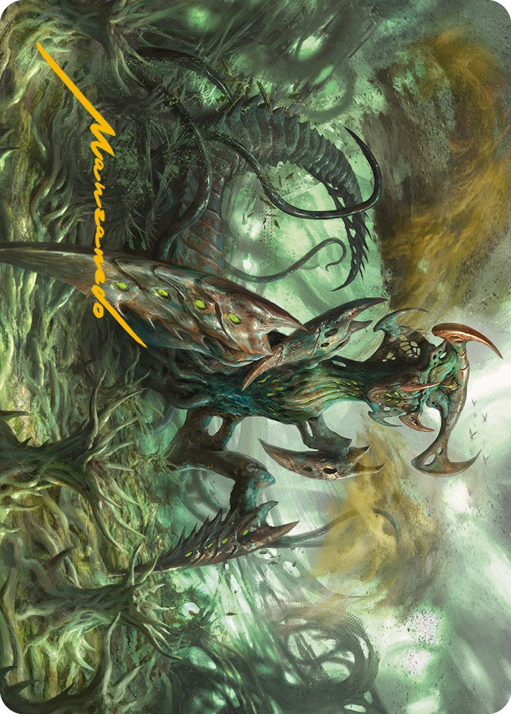 Zopandrel, Hunger Dominus Art Card (Gold-Stamped Signature) [Phyrexia: All Will Be One Art Series] | Gauntlet Hobbies - Angola
