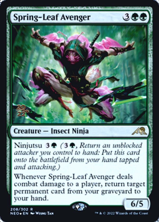 Spring-Leaf Avenger [Kamigawa: Neon Dynasty Prerelease Promos] | Gauntlet Hobbies - Angola