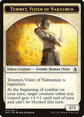 Temmet, Vizier of Naktamun // Zombie Double-sided Token [Amonkhet Tokens] | Gauntlet Hobbies - Angola