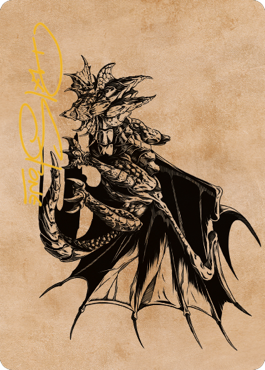 Ancient Copper Dragon Art Card (52) (Gold-Stamped Signature) [Commander Legends: Battle for Baldur's Gate Art Series] | Gauntlet Hobbies - Angola