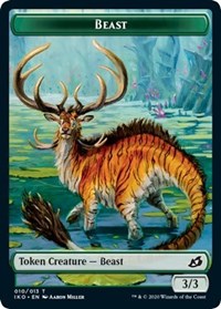 Beast // Human Soldier (004) Double-sided Token [Ikoria: Lair of Behemoths Tokens] | Gauntlet Hobbies - Angola