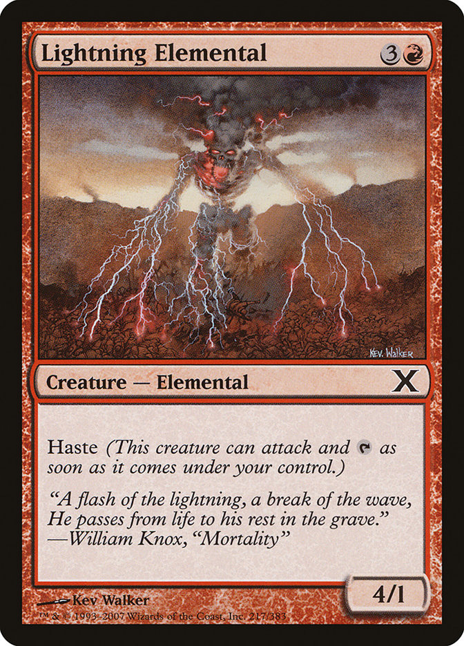 Lightning Elemental [Tenth Edition] | Gauntlet Hobbies - Angola