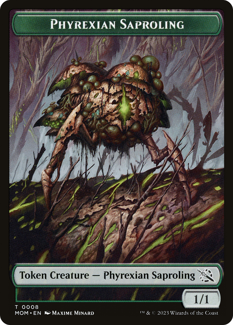 Monk // Phyrexian Saproling Double-Sided Token [March of the Machine Tokens] | Gauntlet Hobbies - Angola