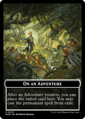 Wicked Role / Cursed Role // Emblem - On An Adventure Double-Sided Token [Wilds of Eldraine Tokens] | Gauntlet Hobbies - Angola