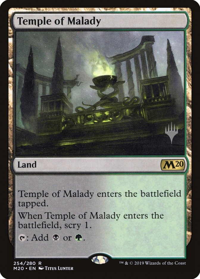 Temple of Malady (Promo Pack) [Core Set 2020 Promos] | Gauntlet Hobbies - Angola