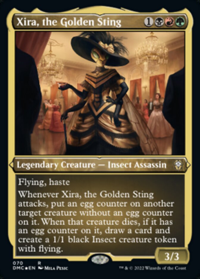 Xira, the Golden Sting (Foil Etched) [Dominaria United Commander] | Gauntlet Hobbies - Angola