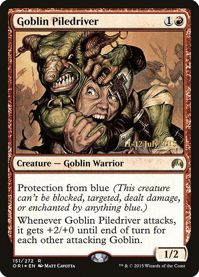 Goblin Piledriver [Magic Origins Prerelease Promos] | Gauntlet Hobbies - Angola