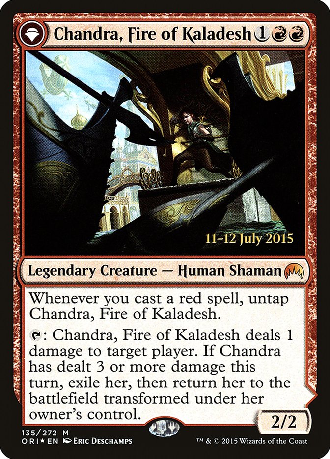 Chandra, Fire of Kaladesh // Chandra, Roaring Flame [Magic Origins Prerelease Promos] | Gauntlet Hobbies - Angola