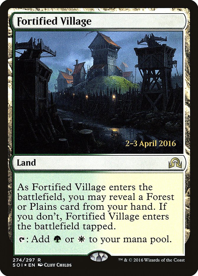 Fortified Village [Shadows over Innistrad Prerelease Promos] | Gauntlet Hobbies - Angola