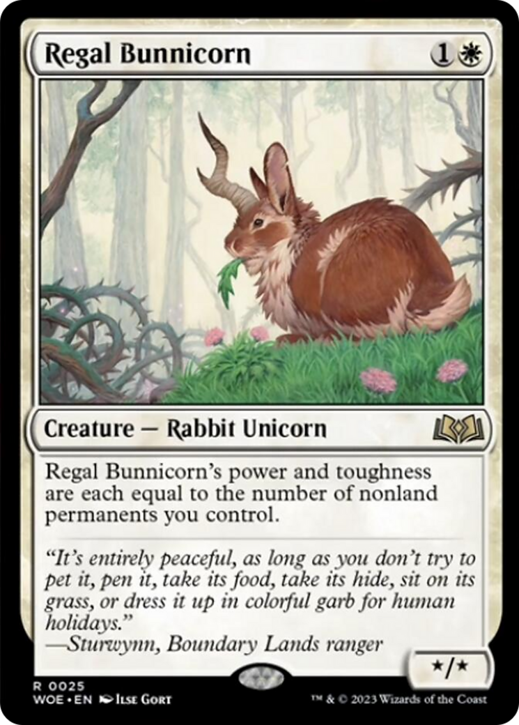 Regal Bunnicorn [Wilds of Eldraine] | Gauntlet Hobbies - Angola