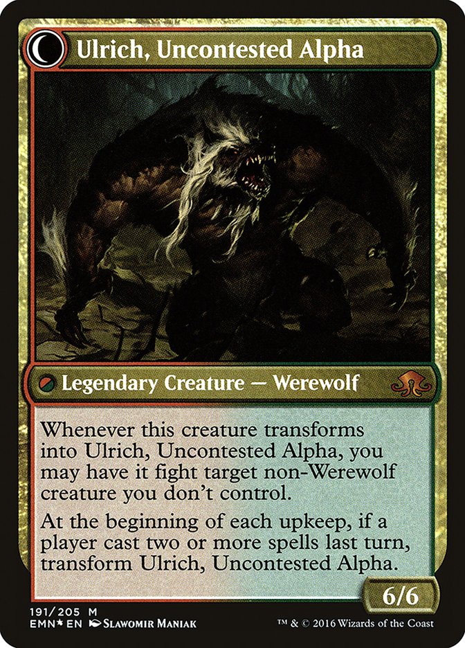 Ulrich of the Krallenhorde // Ulrich, Uncontested Alpha [Eldritch Moon Prerelease Promos] | Gauntlet Hobbies - Angola