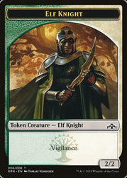 Saproling // Elf Knight Double-sided Token [Guilds of Ravnica Guild Kit Tokens]