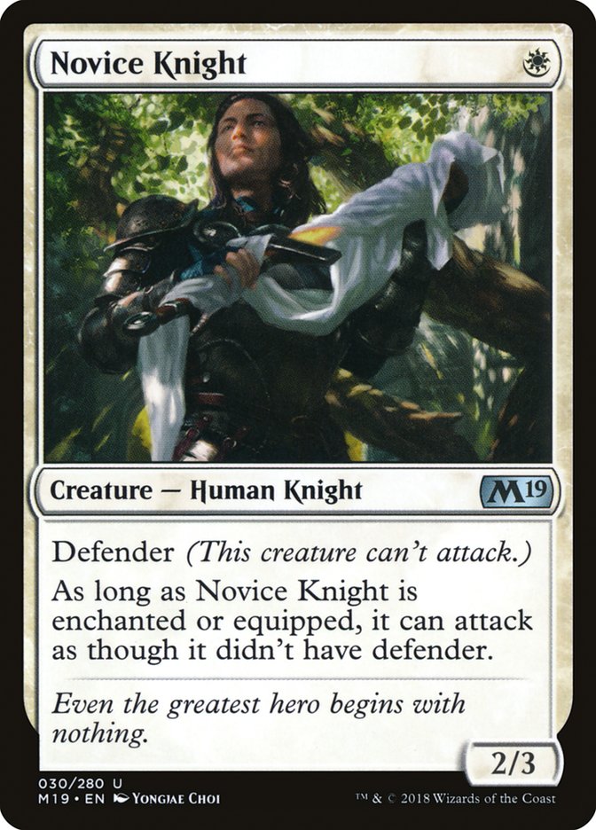 Novice Knight [Core Set 2019] | Gauntlet Hobbies - Angola