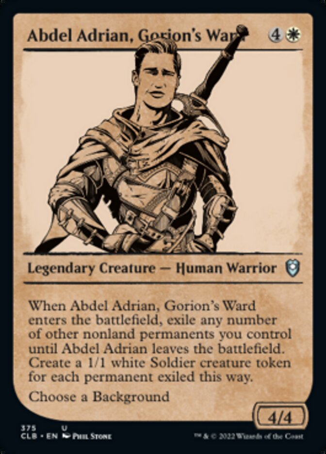 Abdel Adrian, Gorion's Ward (Showcase) [Commander Legends: Battle for Baldur's Gate] | Gauntlet Hobbies - Angola