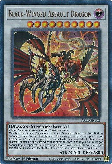 Black-Winged Assault Dragon [DABL-EN042] Ultra Rare | Gauntlet Hobbies - Angola