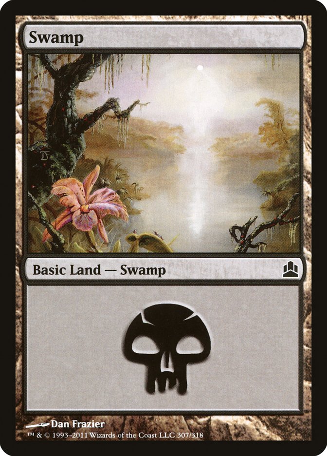 Swamp (307) [Commander 2011] | Gauntlet Hobbies - Angola