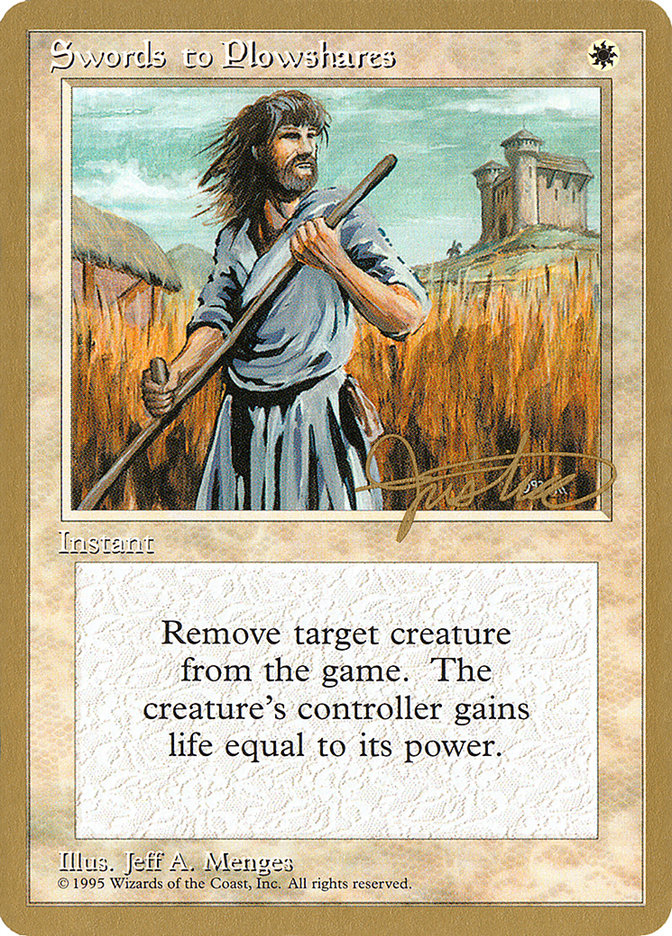 Swords to Plowshares (Mark Justice) [Pro Tour Collector Set] | Gauntlet Hobbies - Angola