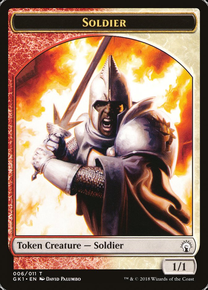 Soldier // Soldier Double-sided Token [Guilds of Ravnica Guild Kit Tokens]