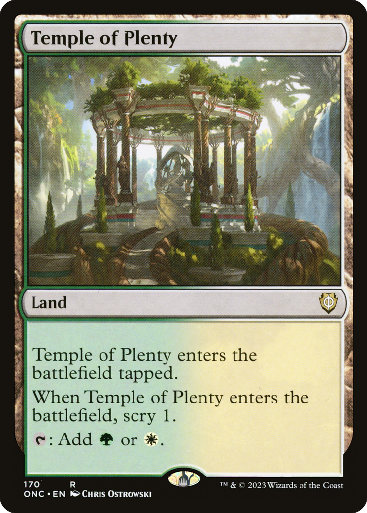Temple of Plenty [Phyrexia: All Will Be One Commander] | Gauntlet Hobbies - Angola