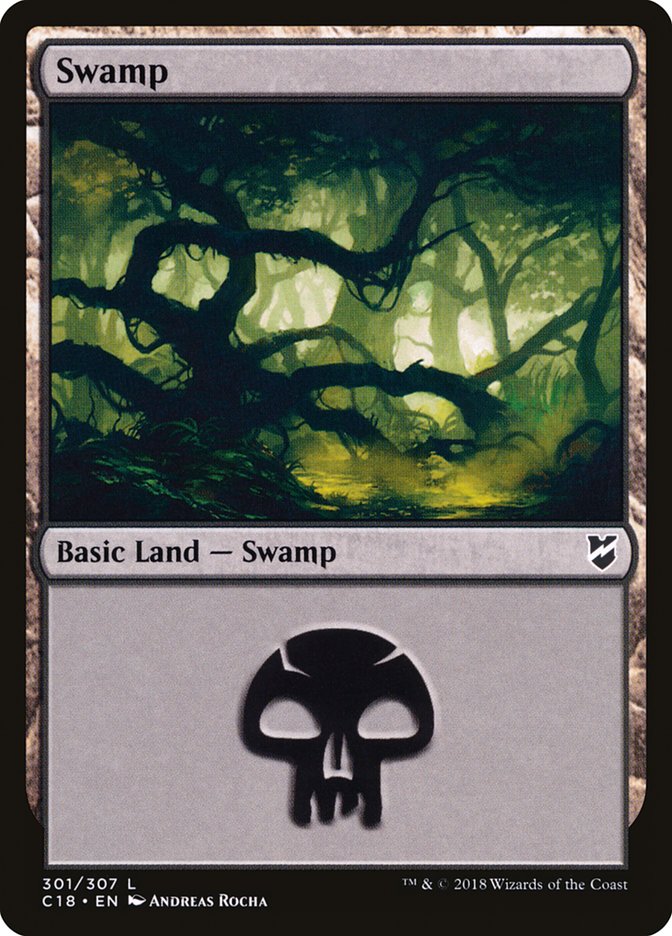 Swamp (301) [Commander 2018] | Gauntlet Hobbies - Angola