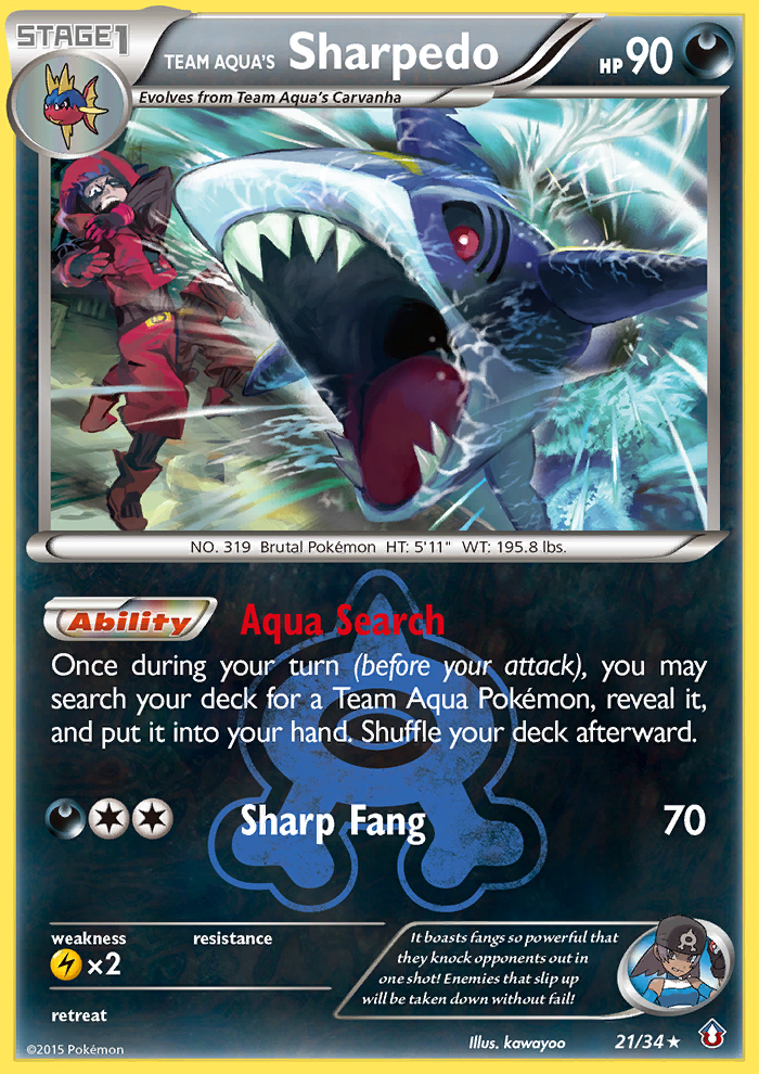 Team Aqua's Sharpedo (21/34) [XY: Double Crisis] | Gauntlet Hobbies - Angola