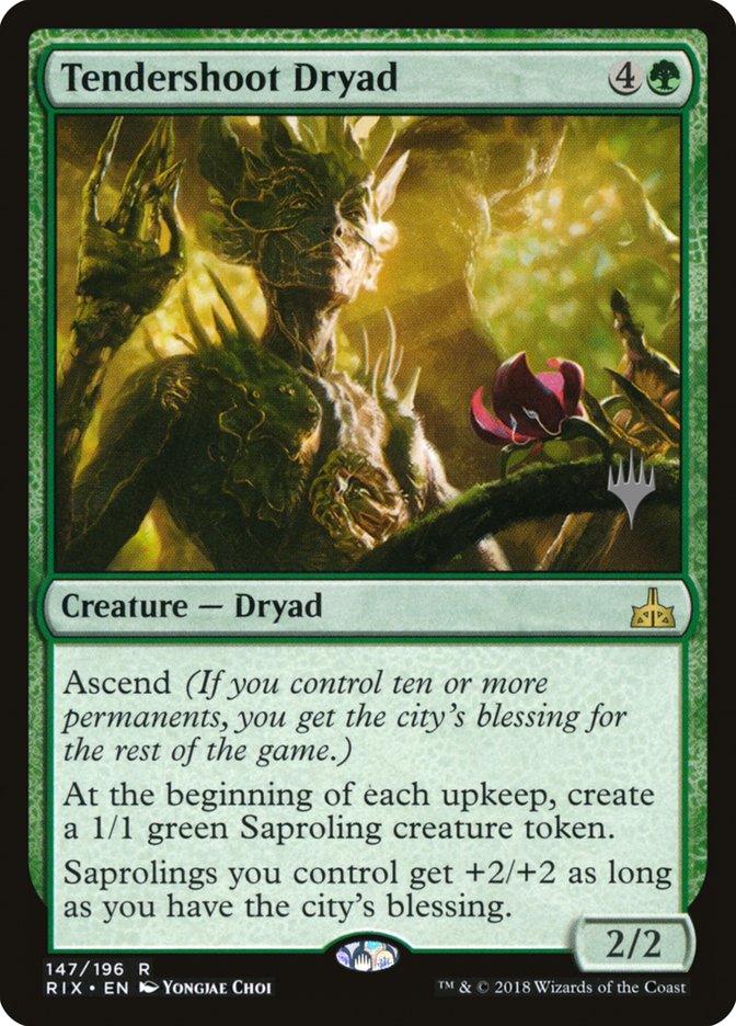 Tendershoot Dryad (Promo Pack) [Rivals of Ixalan Promos] | Gauntlet Hobbies - Angola