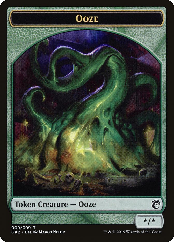 Ooze // Frog Lizard Double-sided Token [Ravnica Allegiance Guild Kits Tokens]