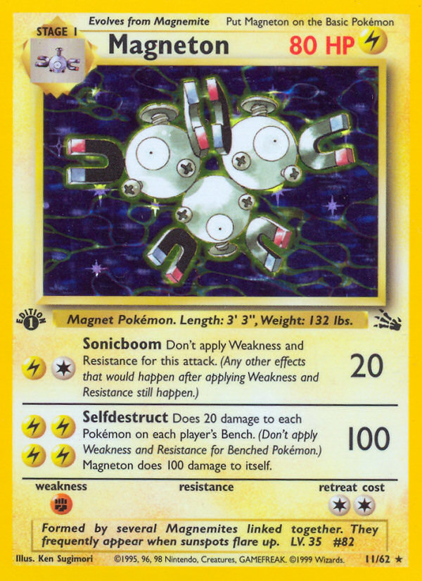 Magneton (11/62) [Fossil 1st Edition] | Gauntlet Hobbies - Angola