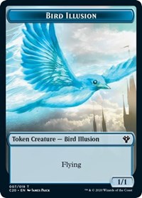 Bird Illusion // Beast (011) Double-sided Token [Commander 2020 Tokens] | Gauntlet Hobbies - Angola