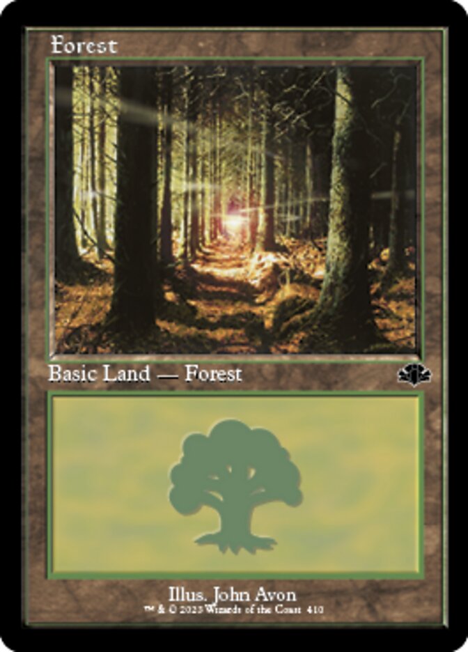 Forest (410) (Retro) [Dominaria Remastered] | Gauntlet Hobbies - Angola
