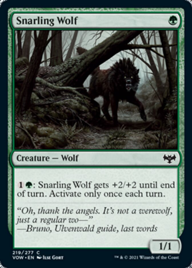 Snarling Wolf [Innistrad: Crimson Vow] | Gauntlet Hobbies - Angola