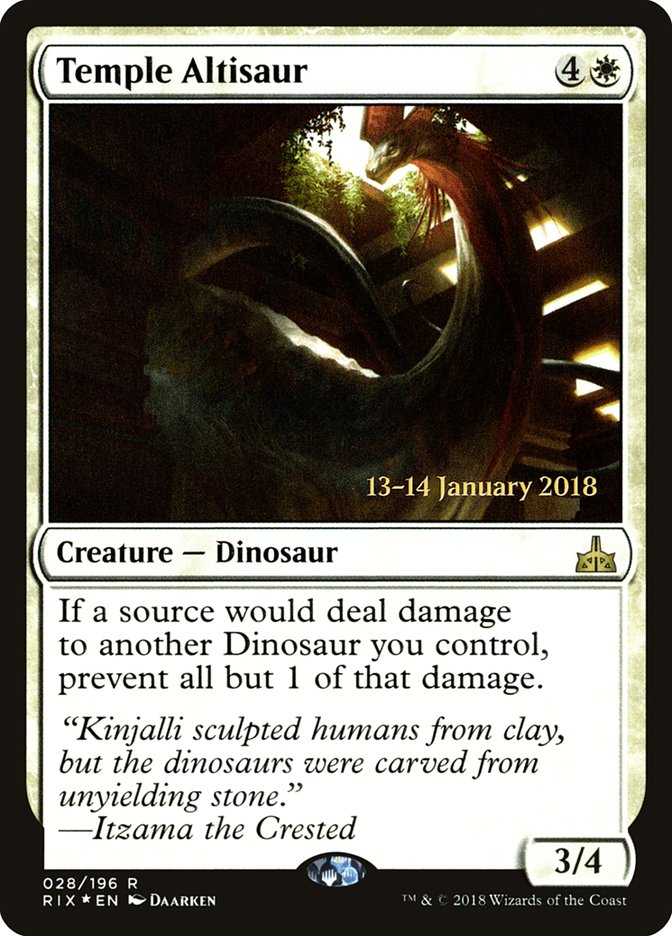 Temple Altisaur [Rivals of Ixalan Prerelease Promos] | Gauntlet Hobbies - Angola