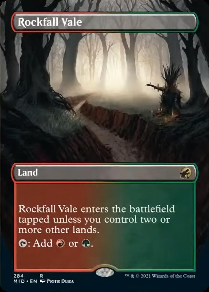 Rockfall Vale (Borderless) [Innistrad: Midnight Hunt] | Gauntlet Hobbies - Angola