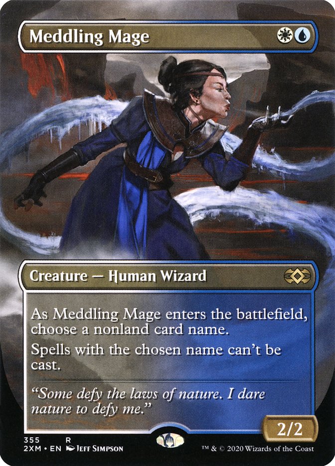 Meddling Mage (Toppers) [Double Masters Extended Art]