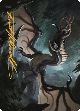 Brainstealer Dragon Art Card (Gold-Stamped Signature) [Commander Legends: Battle for Baldur's Gate Art Series] | Gauntlet Hobbies - Angola