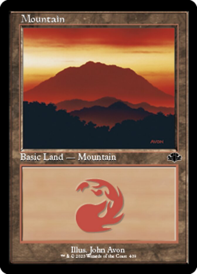 Mountain (409) (Retro) [Dominaria Remastered] | Gauntlet Hobbies - Angola