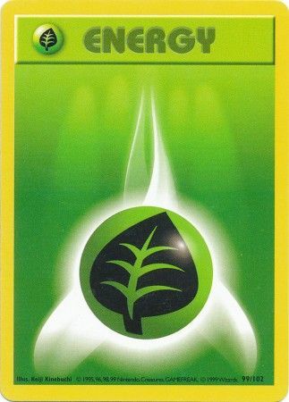 Grass Energy (99/102) [Base Set Shadowless Unlimited] | Gauntlet Hobbies - Angola