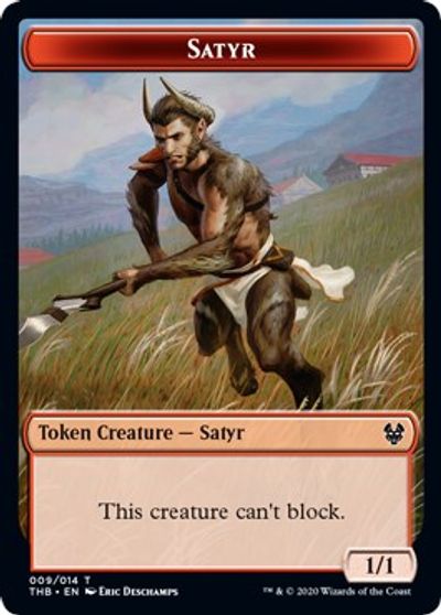 Satyr // Goblin Construct Double-sided Token [Challenger Decks 2021 Tokens]