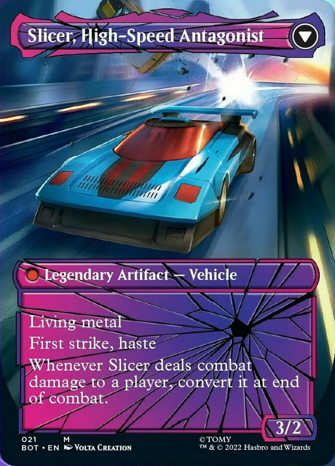 Slicer, Hired Muscle // Slicer, High-Speed Antagonist (Shattered Glass) [Universes Beyond: Transformers]