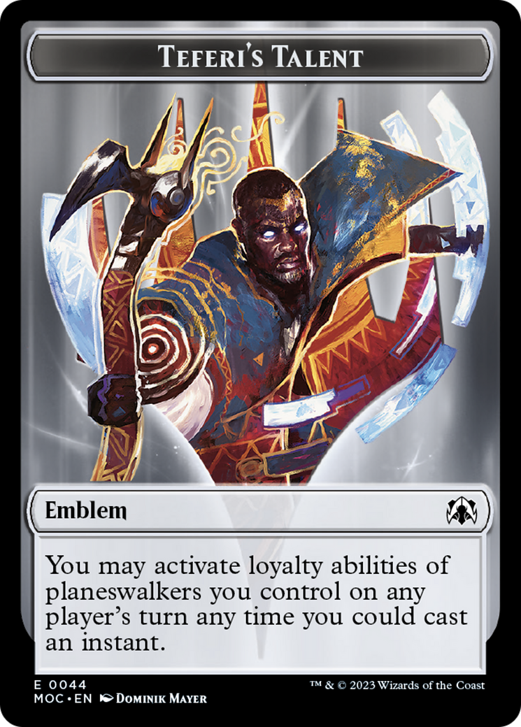 Elemental (9) // Teferi's Talent Emblem Double-Sided Token [March of the Machine Tokens] | Gauntlet Hobbies - Angola
