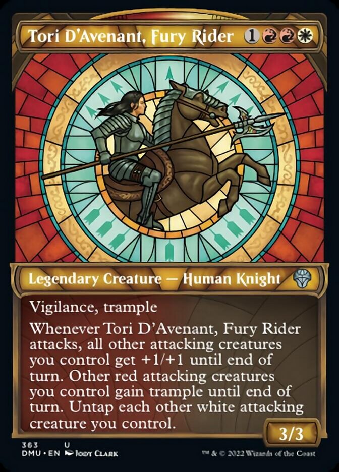 Tori D'Avenant, Fury Rider (Showcase Textured) [Dominaria United] | Gauntlet Hobbies - Angola