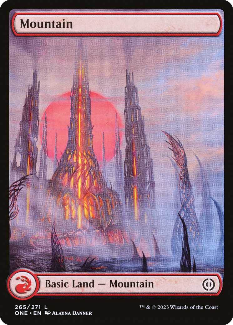 Mountain (265) (Full-Art) [Phyrexia: All Will Be One] | Gauntlet Hobbies - Angola